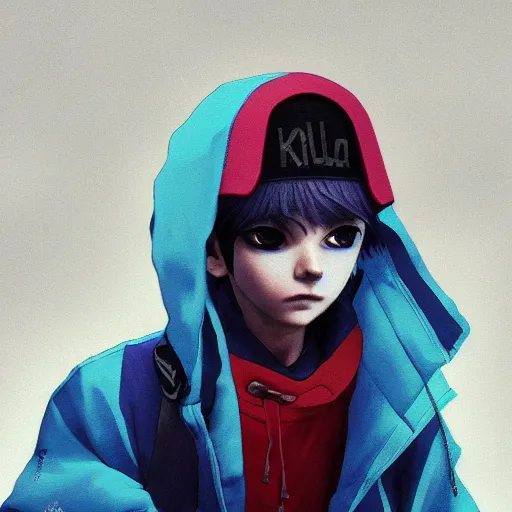 Prompt: killua zoldyck, streetwear, techwear, cyberpunk style outfit, scifi, blue & red side lighting, full body, nose piercing, detailed portrait, intricate complexity, by greg rutkowski, artgerm, ross tran, conrad roset, takato yomamoto, ilya kuvshinov. 4 k, beautiful, aesthetic octane render, cinematic dramatic atmosphere