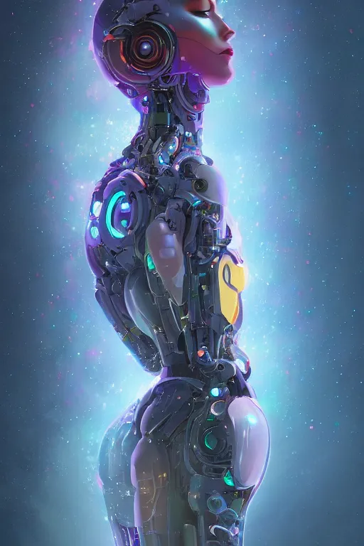 Image similar to A beautiful robotic woman dreaming, cinematic lighting, soft bokeh, sci-fi, modern, colourful, highly detailed, digital painting, artstation, concept art, sharp focus, illustration, by klimt