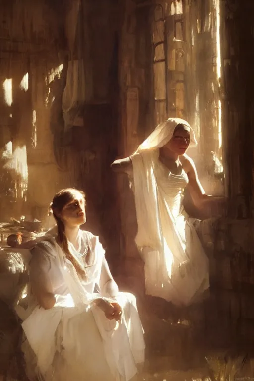 Prompt: portrait david and bathsheba by anders zorn, wonderful masterpiece by greg rutkowski, beautiful cinematic light, by greg manchess, jessica rossier