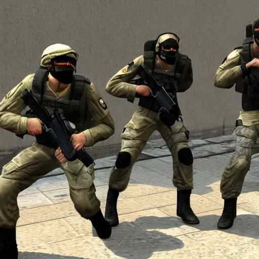 Image similar to IDF soldiers as characters in Counter Strike 1.6