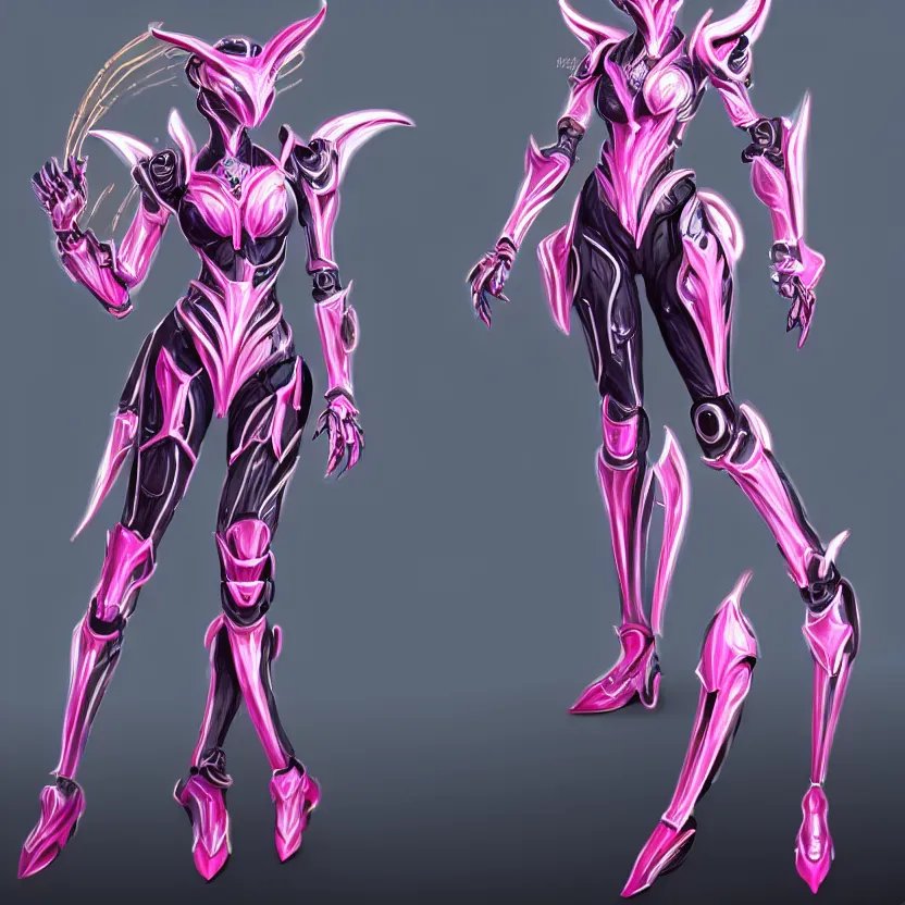 Prompt: highly detailed exquisite fanart, of a stunning beautiful female warframe, but as an anthropomorphic robot dragon, standing elegantly, shining reflective off-white plated armor, bright Fuchsia skin, sharp claws, full body shot, epic cinematic shot, realistic, professional digital art, high end digital art, DeviantArt, artstation, Furaffinity, 8k HD render, epic lighting, depth of field