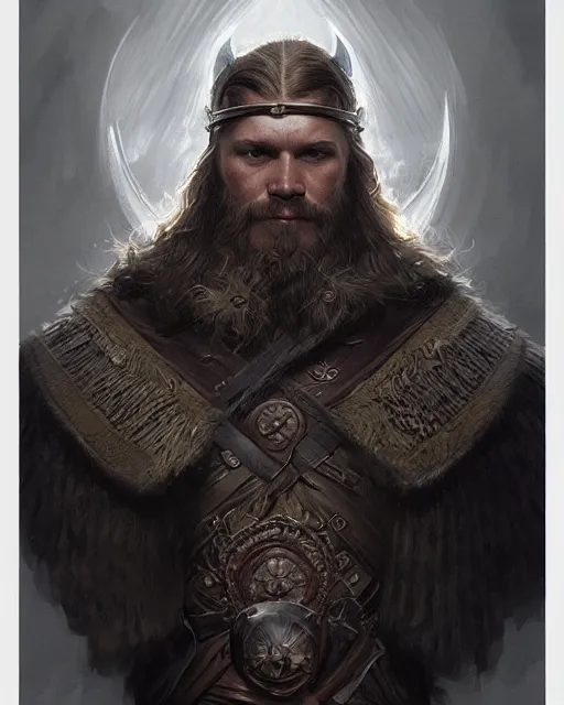 Image similar to portrait of a communist viking, elegant, real life skin, intricate, high detailed, artstation, concept art, smooth, sharp focus, art by artgerm and greg rutkowski