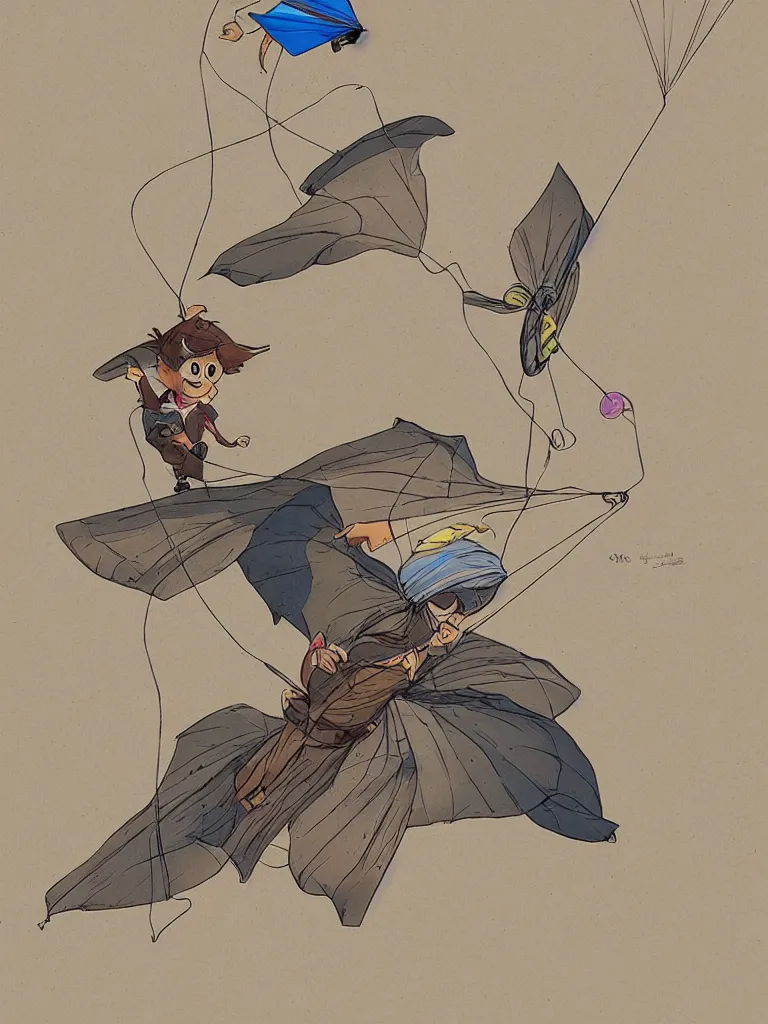 Image similar to let ’ s go fly a kite by disney concept artists, blunt borders, golden ratio