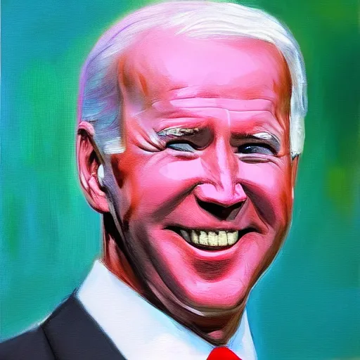 Image similar to impressionist oil painting of a ghost looking like joe biden