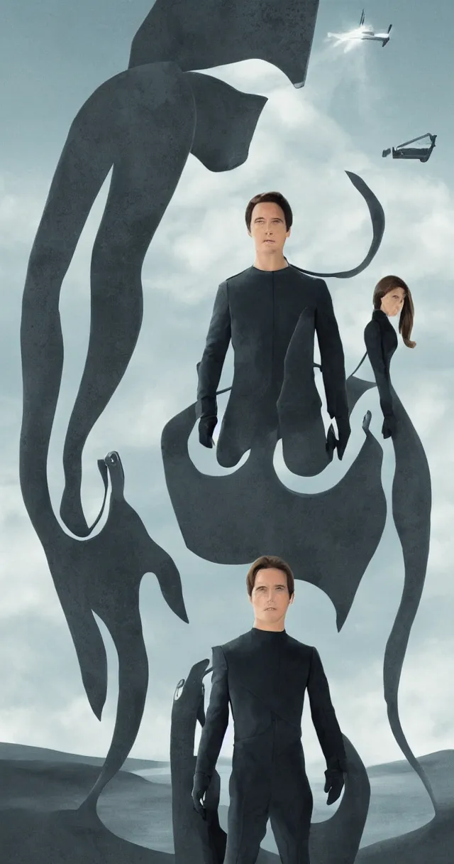 Prompt: minimalist poster art for the movie oblivion