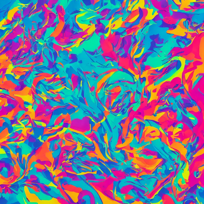 Prompt: album cover design in beautiful bright colors by jonathan zawada and james jean