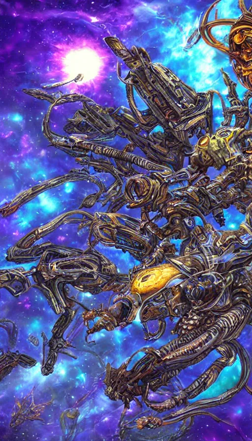 Prompt: psytrance artwork, from starcraft