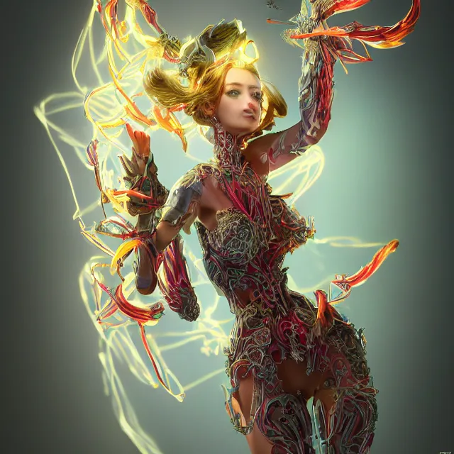 Prompt: studio portrait of lawful good colorful female divine mech spiderwoman as absurdly beautiful, elegant, young pretty gravure idol, ultrafine hyperrealistic detailed face illustration by kim jung gi, irakli nadar, intricate linework, sharp focus, matte, octopath traveler, final fantasy, unreal engine highly rendered, global illumination, radiant light, intricate