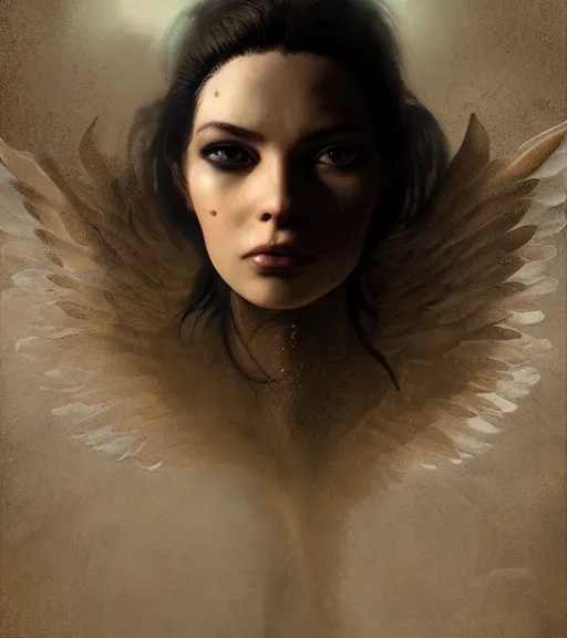 Prompt: portrait, heavens last angel by pascal blanche, karol bak, tom bagshaw, james jean, rococo, craig mullins, steven belledin, digital painting, sharp focus, 3 d character concept, volumetric lighting, octane render, 8 k, hyper detailed.