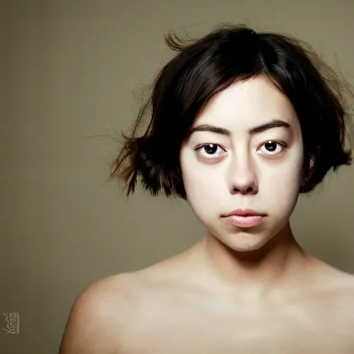 Image similar to a masterpiece portrait photo of a beautiful young woman who looks like a korean aubrey plaza