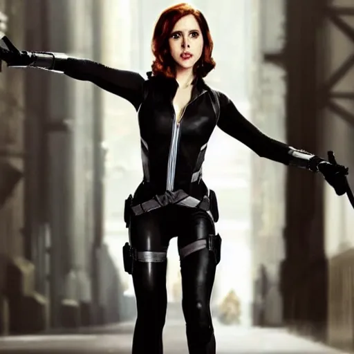 Image similar to Alison Brie as Black Widow from The Avengers