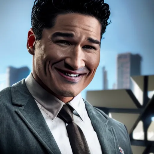 Image similar to mario lopez as the joker, 8 k, movie still