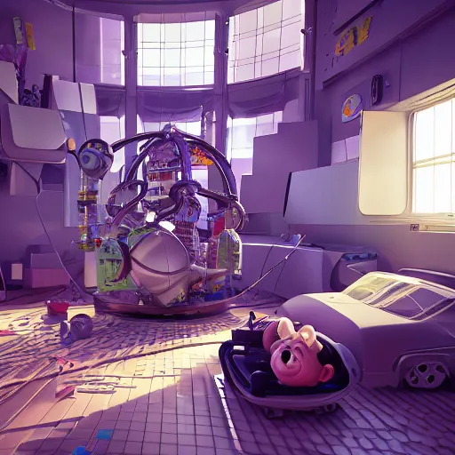 Image similar to world inside a machine,, 3 d render, incredible details, highly detailed, photorealistic, disney pixar, smooth, octane render, iridescent, 8 k