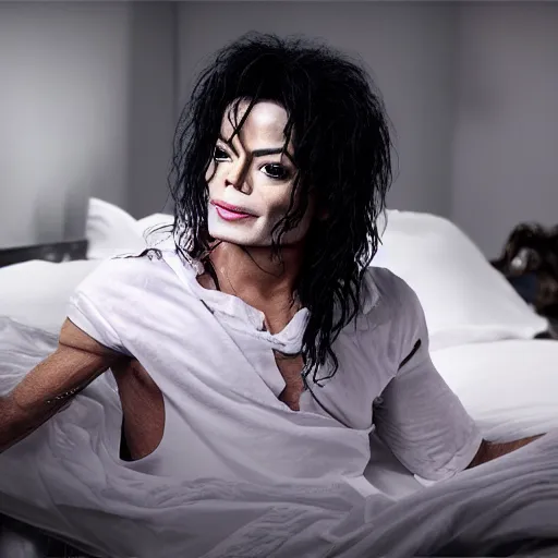 Image similar to Michael Jackson in bed. 8k. 4k. HD. UHD. Photo on 500px.