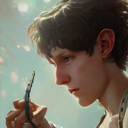 Image similar to ultra realistic illustration, tom holland anime, intricate, elegant, highly detailed, digital painting, artstation, concept art, smooth, sharp focus, illustration, art by artgerm and greg rutkowski and alphonse mucha