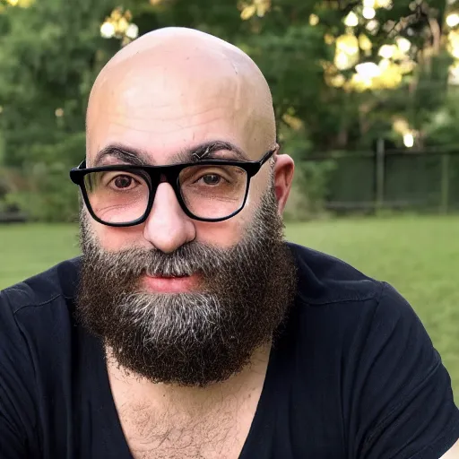 5 0 year old bald jewish man with a light brown beard | Stable ...