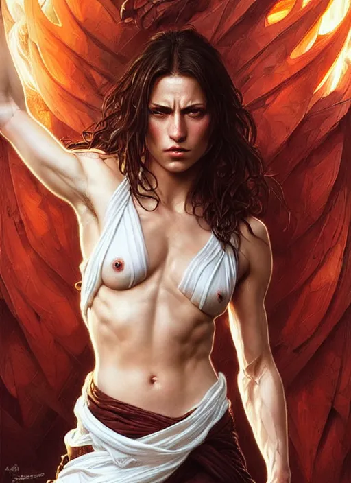 Image similar to portrait of aggressive eden hazard, d & d, muscular! white, fire, fantasy, intricate, elegant, highly detailed, digital painting, artstation, concept art, smooth, sharp focus, illustration, art by artgerm and greg rutkowski and alphonse mucha