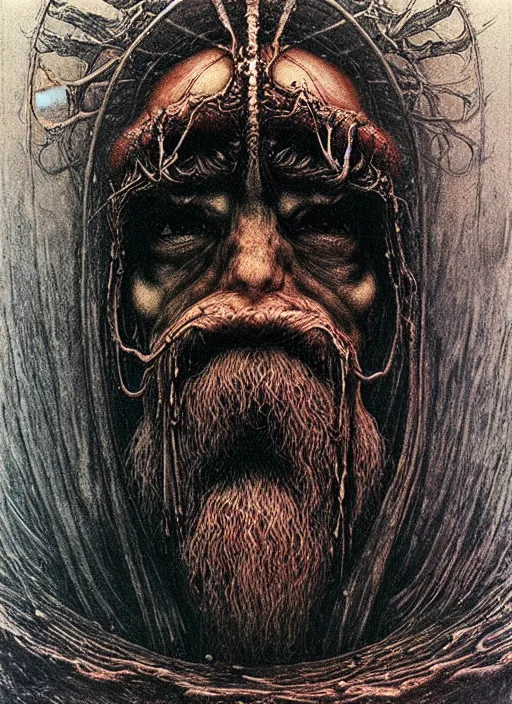 Image similar to spirit of Santa Claus, highly detailed, art by Ayami Kojima, Beksinski, Giger