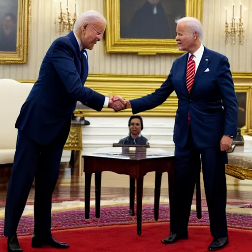 Image similar to Joe Biden shaking Maduro's Hand