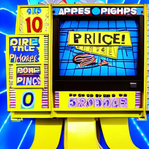 Prompt: apes are on the show the price is right, plinko, the price is right, scanlines old tv, photorealistic