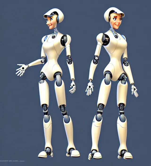 Image similar to the female robot protagonist, animation character design by don bluth, action - adventure, sharp detail, artstation trending, conceptart. com