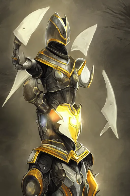 Image similar to helmet armor guardian destiny in witch queen illumination ray tracing hdr fanart arstation by sung choi robot ninja mask and eric pfeiffer and gabriel garza and casper konefal