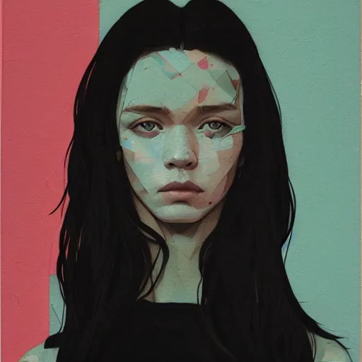 Prompt: Astrid Frisbey picture by Sachin Teng, asymmetrical, dark vibes, Realistic Painting , Organic painting, Matte Painting, geometric shapes, hard edges, graffiti, street art:2 by Sachin Teng:4