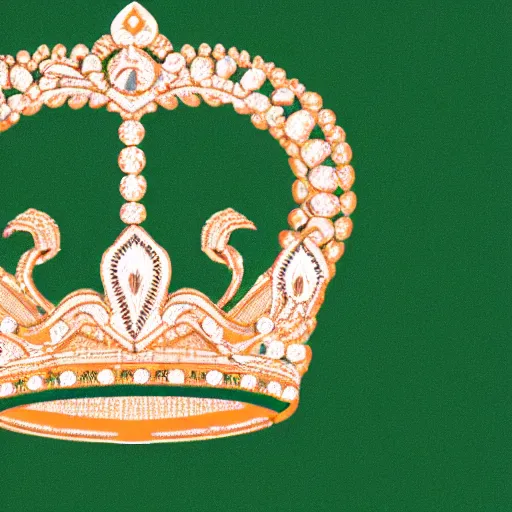 Image similar to crown on green background