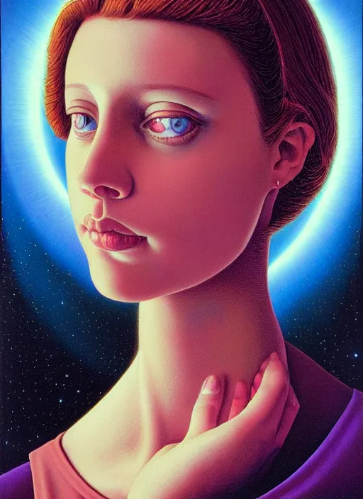 Image similar to a portrait of a pretty young lady by barclay shaw