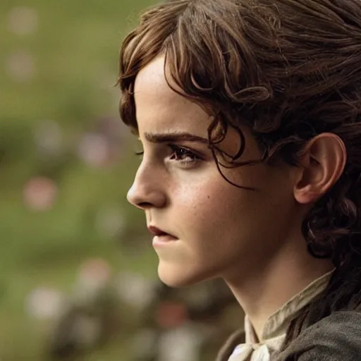 Prompt: Emma Watson as Frodo
