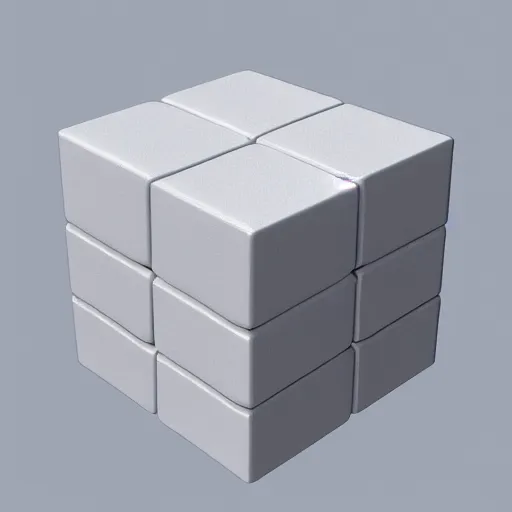 Prompt: 3 d model of a 4 d cube