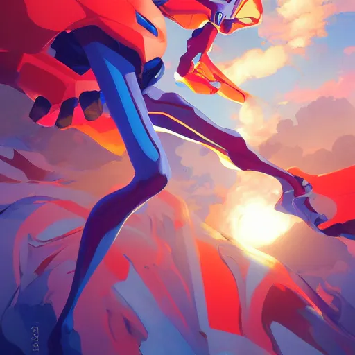 Image similar to hero world neon genesis evangelion, behance hd by jesper ejsing, by rhads, makoto shinkai and lois van baarle, ilya kuvshinov, rossdraws global illumination