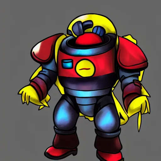 Image similar to pikachu in space marine power armor from warhammer 4 0 k, dynamic lighting, ambient lighting, deviantart