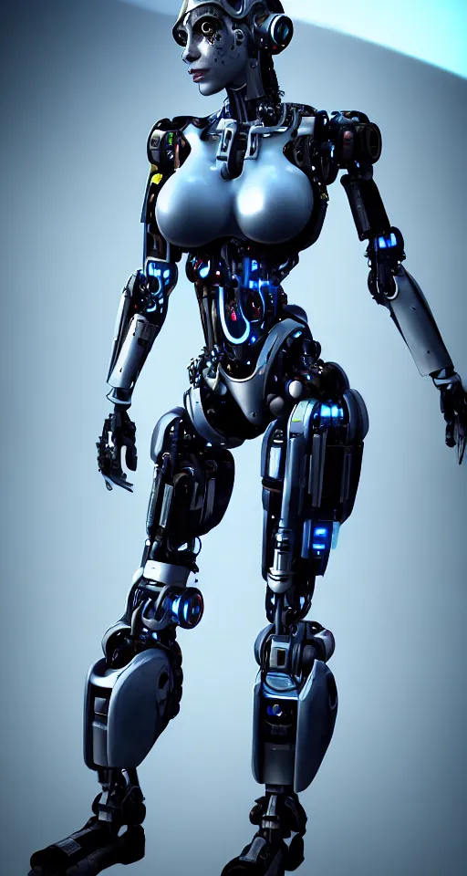 Image similar to beutiful girl cyborg, trending artstaition, unreal engine