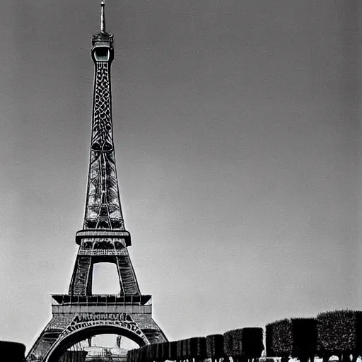 Image similar to The Eiffel tower redesigned by Albert Speer, Colour photograph, detailed, architecture