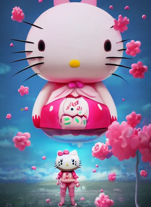 3D Beautiful Hello Kitty Wallpaper