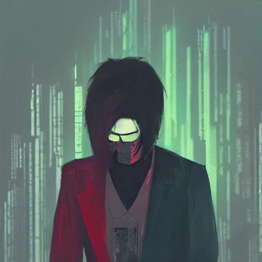 Prompt: “portrait of Victor Tsoy, cyberpunk warrior, smoking, dark vibe, impressive colors”