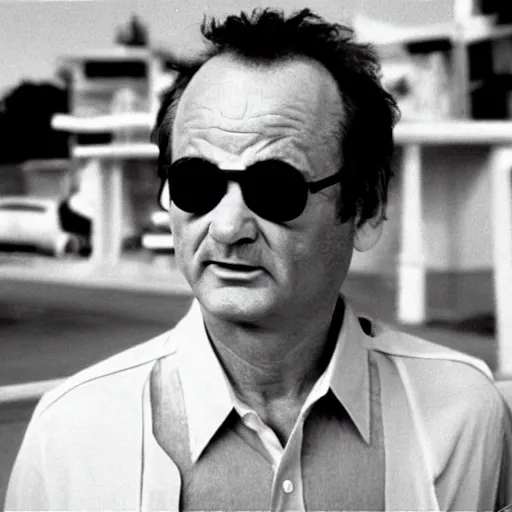 Image similar to bill murray in fear and loathing in las vegas, movie still, promotional shot