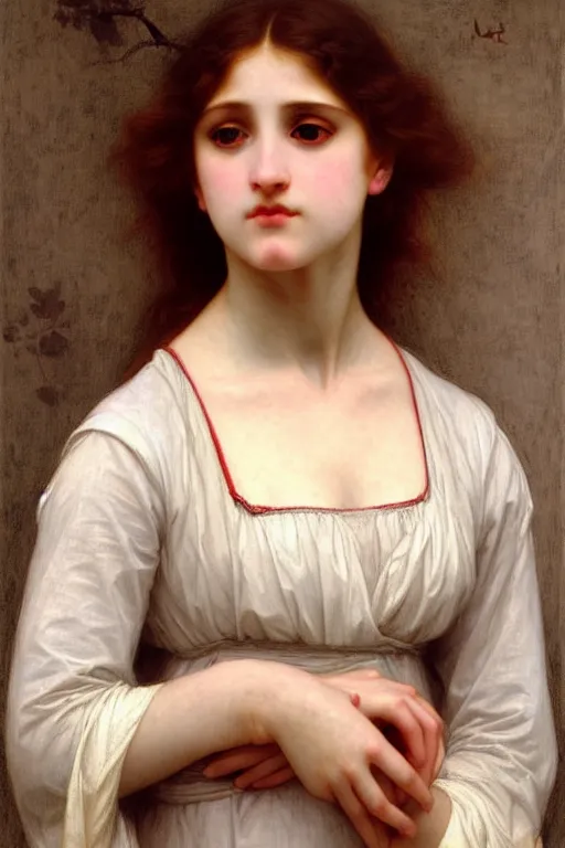 Prompt: poor girl, painting by rossetti bouguereau, detailed art, artstation