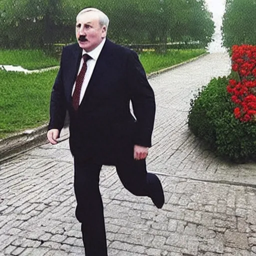 Prompt: “Lukashenko is running away from justice”