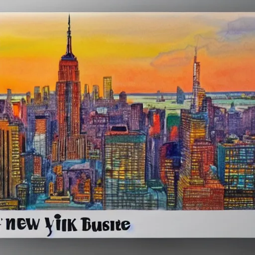 Prompt: new york at sunrise. watercolor. trending on artstation.