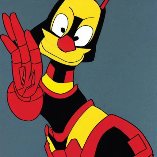 Image similar to daffy duck as iron man