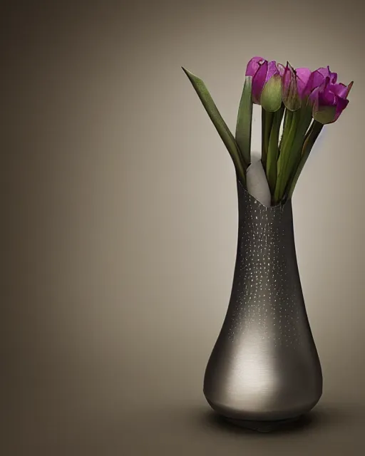 Image similar to A vase designed by Leticia Gillett, product photography, bokeh