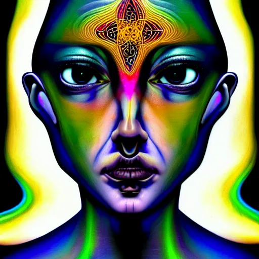 Prompt: An extremely psychedelic portrait of the Third Eye, surreal, LSD, face, detailed, intricate, elegant, lithe, highly detailed, digital painting, artstation, concept art, smooth, sharp focus, illustration