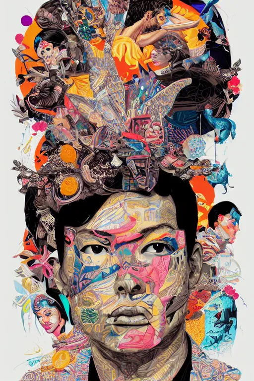 Image similar to Tristan Eaton, victo ngai, artgerm, evil playboy portrait