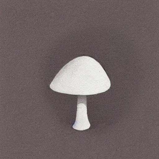 Prompt: Tiny art, mushroom, simple, white background, sketch book