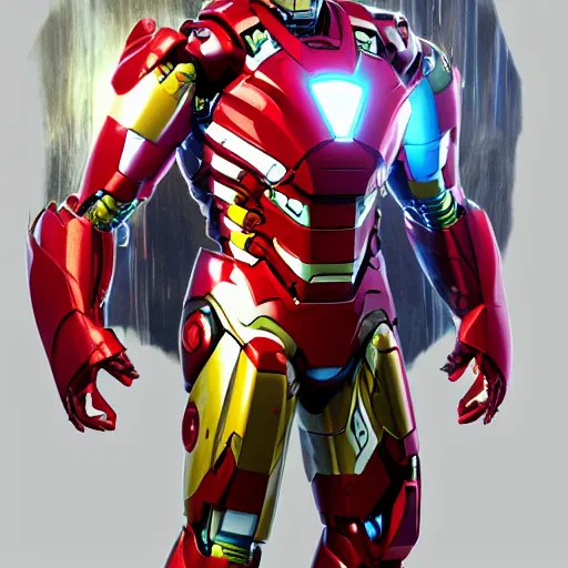 Prompt: ironman going supersayain, au naturel, hyper detailed, digital art, trending in artstation, cinematic lighting, studio quality, smooth render, unreal engine 5 rendered, octane rendered, art style by klimt and nixeu and ian sprigger and wlop and krenz cushart