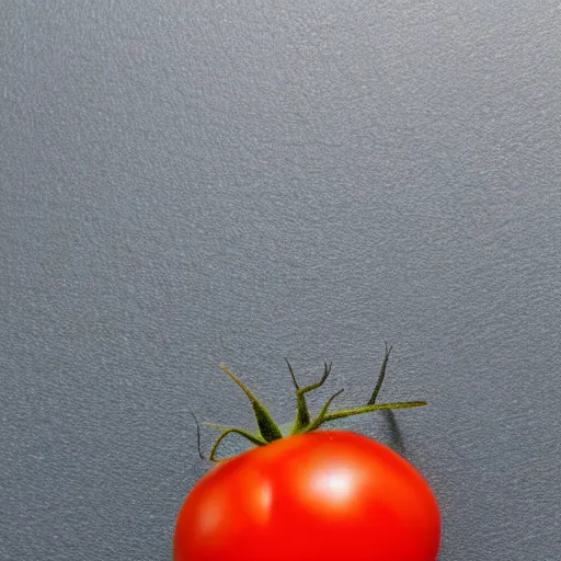 Image similar to a tomato on a white background, a computer rendering by bapu, shutterstock, precisionism, stockphoto, ray tracing, unreal engine 5