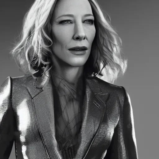 Image similar to an extremely high quality hd xray photo of cate blanchett, clear shapes, 8k, realistic shading, ultra realistic, super realistic