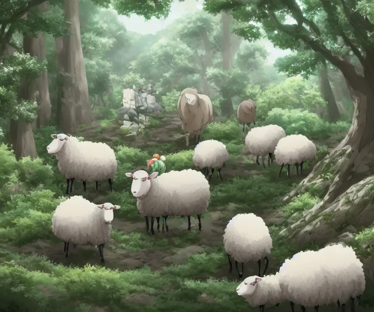 sleeping sheep - Personal works - Digital Art, People & Figures, Animation,  Anime, & Comics, Anime - ArtPal